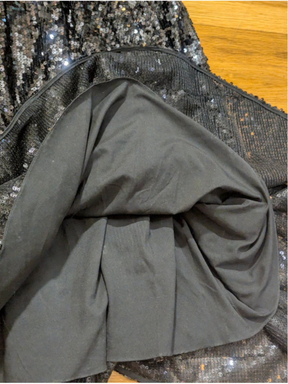 Jay Godfrey Black Sequin V-Neck Midi Dress Size 4 - Picture 6 of 10